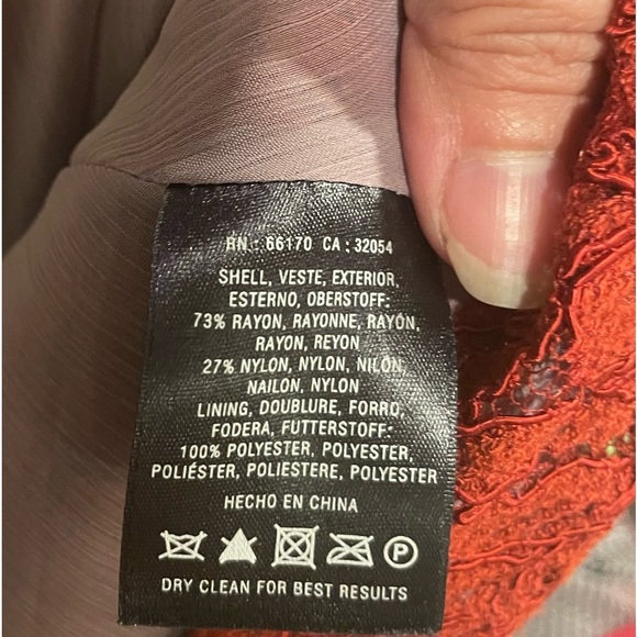 Moulinette Soeurs Nolana Lace Overlay Rust Orange Skirt Size 4 Anthropologie - Picture 5 of 6